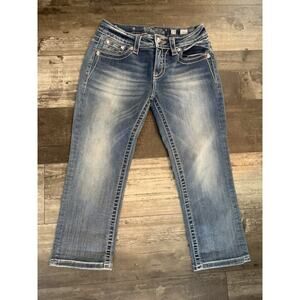 Miss Me Jeans Women’s 27 Capri Cropped Medium Wash